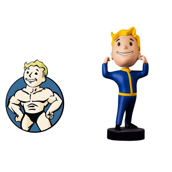 Fallout 4 Vault Boy PVC Action Figur Samlarobjekt Modell Bobblehead Toy Doll Ny E