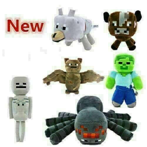 XMAS Minecraft Plysch Barn Present Barn Fyllda Djur Mjuka Gosedjur Leksaker 16cm Mooshroom