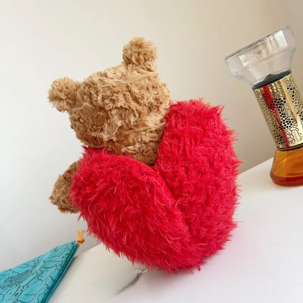 Jellycat Bartholomew Bear 26cm Ultra Mjuk Plysch Heartthrob Edition BNWT leksak