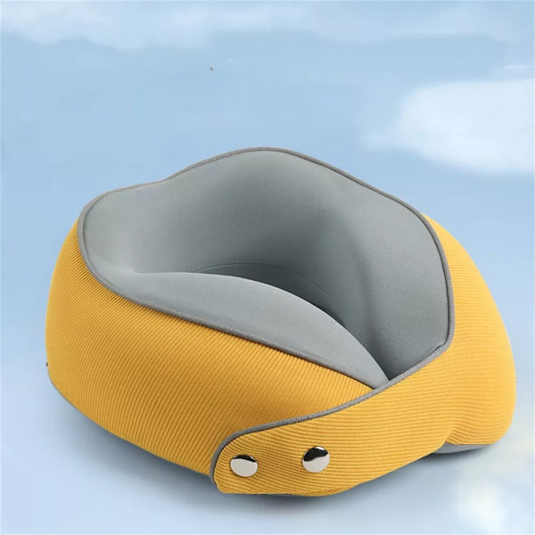 Nackkuddar Mjuk resor Flygkudde Nackstöd Memory Foam Minneskudde Ny Yellow
