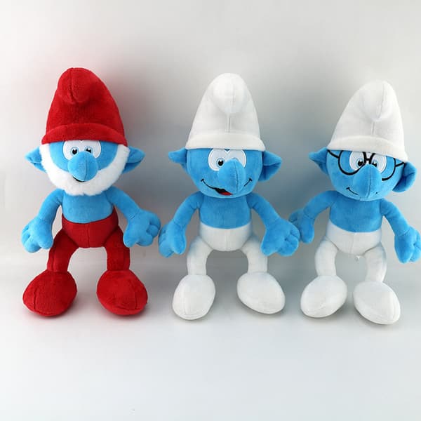 HELT NY 30 CM SMURF MJUKISLEKSA SMURFETTE PLYSCH PAPA SMURF LEKSA B