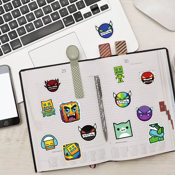 50X Geometry Dash Steam Game Stickers Lite Subzero Laptop Notebook Kids Graffiti
