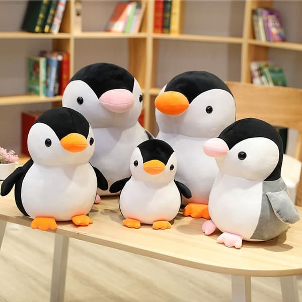 Kudde Följ med leksak Pingvin Plysch Gosedjur docka black 25cm