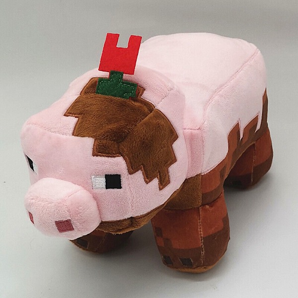 Mincraft Mjuk Leksak Gosedjur Docka Plysch Present Barn Pojke Födelsedag MC Spel Docka 25cm Muddy Pig