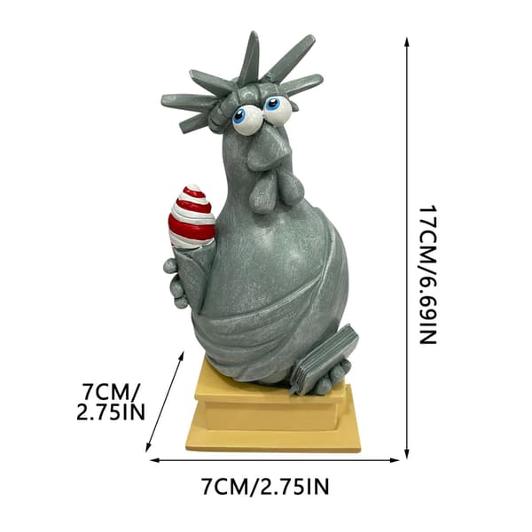 Silly Chicken Sitting Rooster Ornament Rolig Realistisk Mångsidig Trädgård A