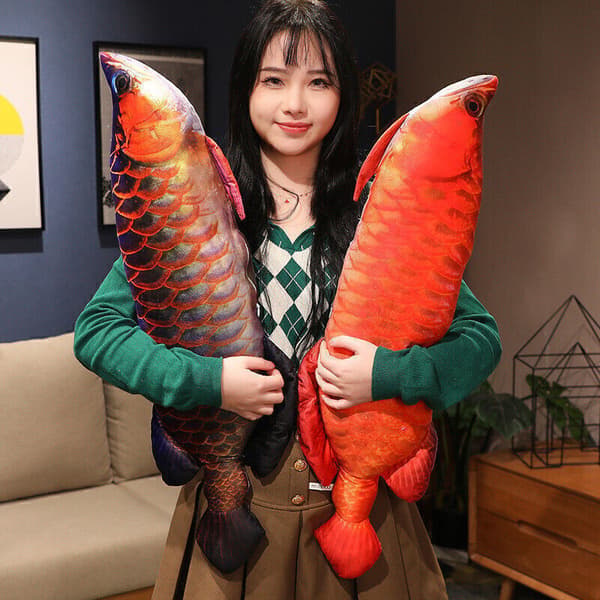 Fisk Ruda Mandarin Chub Mjuk Plyschleksak Teddy Fyllda Dockor Barn Bomull Gold dragon fish 60cm