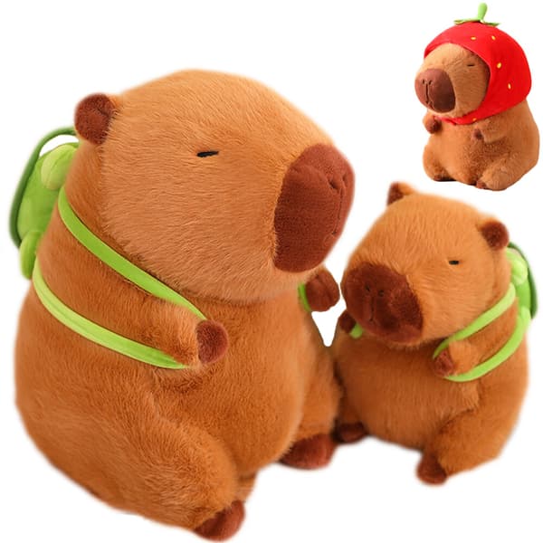 Capybara plyschleksak fyllda plyschar Mjuka gosedjur docka kudde julklappar Capybara+Turtle 23CM