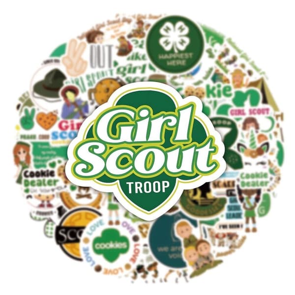 60 st Girl Scouts Spring Summer Holiday Camp Stickers Graffiti Scrapbook Prize