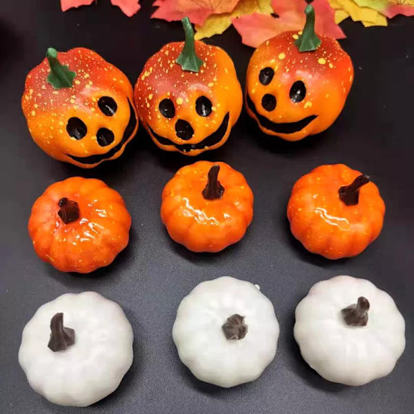 5/9 st metall 3/4 cm Halloween pumpa klockor dekoration Hängande prydnader dekor 9pcs