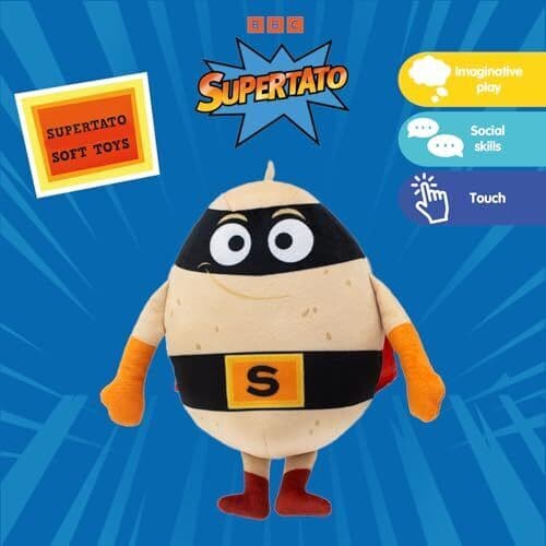 Supertato Teddybjörn Barnleksaker Karaktär från Cbeebies Show Böcker Beige
