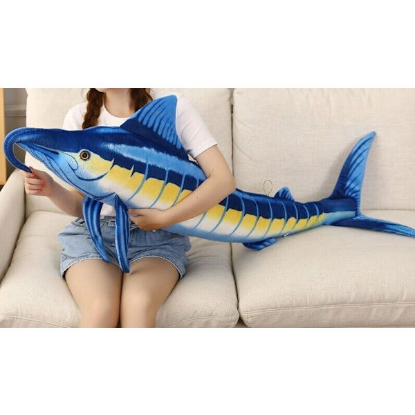 39" Atlantic Blue Marlin Fish Kudde Gosedjur Plyschleksaker Docka Barnpresenter