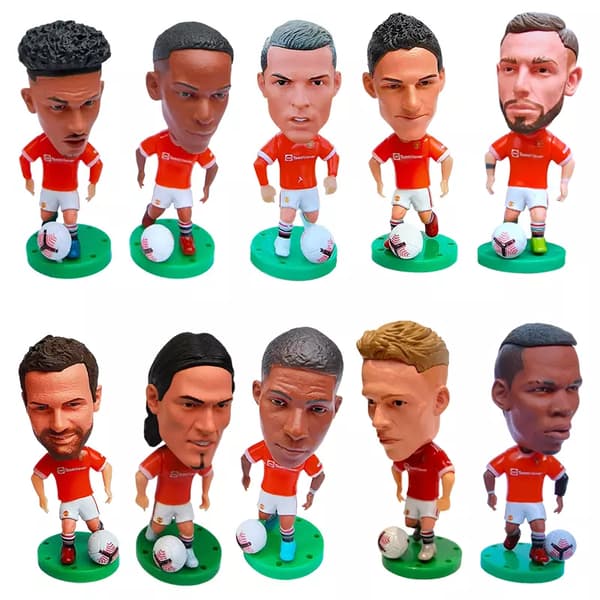 Fotbollsspelare minifigurer Realistiska sparkar och exakta detaljer Juan Mata