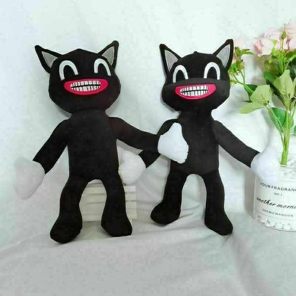 Sirenhuvud Plyschdocka Fyllda Mjuka Leksaker Skräck Tecknad Katt Fylld Barnleksak Present Black Cat-25cm