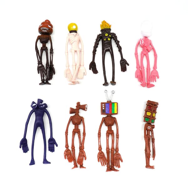 8 st/set Siren Head Actionfigur Leksak Barnpresent Urban Legend Foundation SCP Leksaker