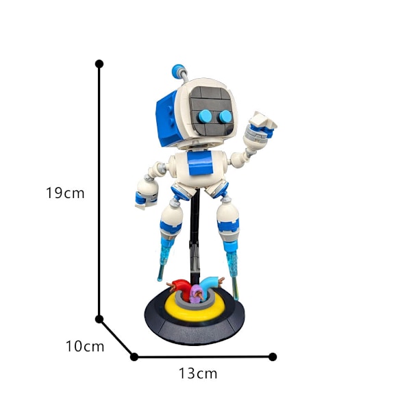 MOC Astro Bot Byggklossar med Ställ Spel Echnology Robot Modell Leksak 19 cm