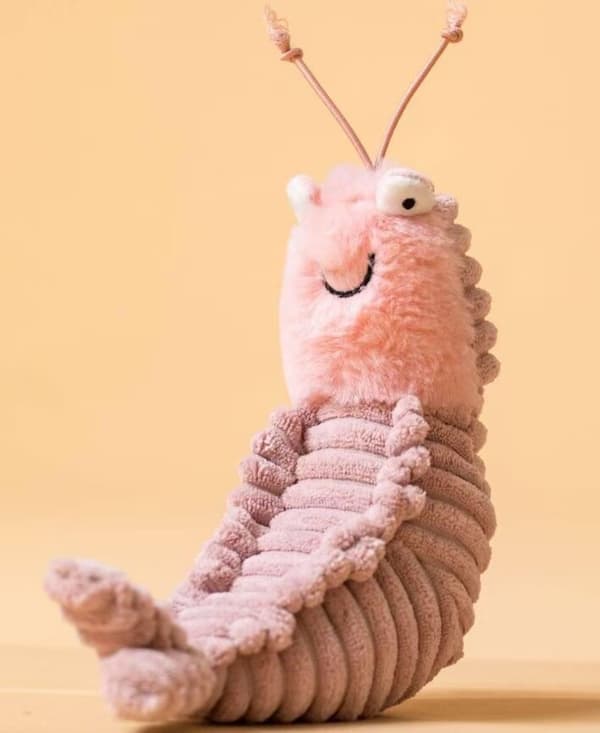 Jellycat Sheldon Räka Plyschleksak 22CM med Etiketter för Barn Samlare mjuk