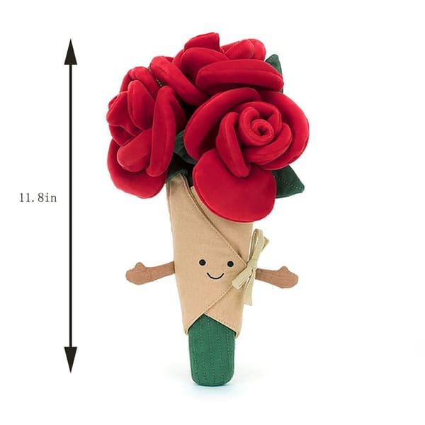 Frieri Blomma Docka Ros Bukett plysch mjuk present för alla hjärtans dag leksak