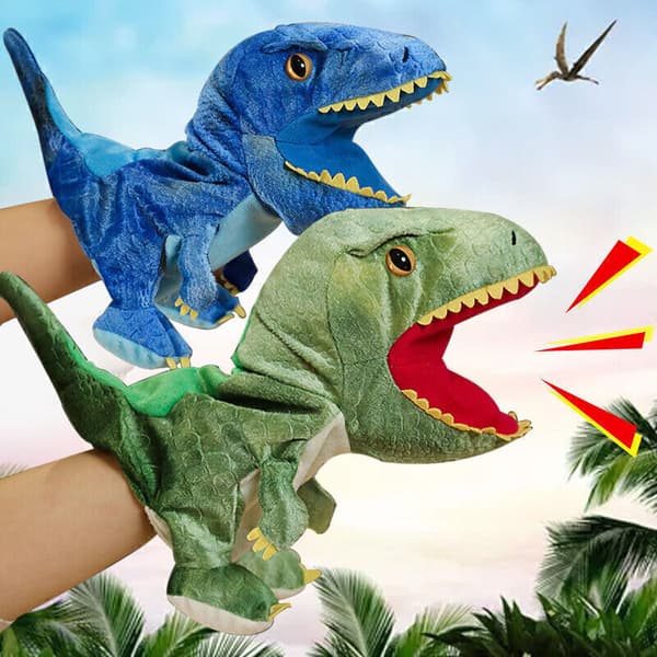 Djurhanddocka Dinosaurie Handskar Verklighetstrogna Mjuka Plyschdockor Barnleksak C