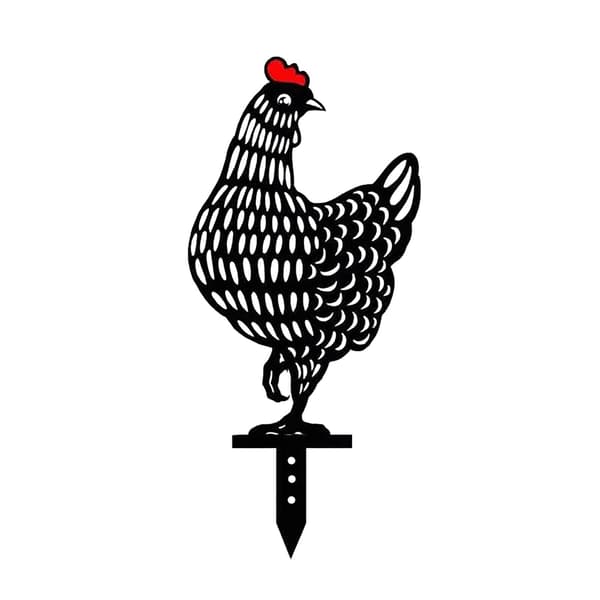 Trädgårdsprydnader Chicken Yard Art Trädgård Bakgård Gräsmatta Dekor Gåva Påsk Dekor 5pcs