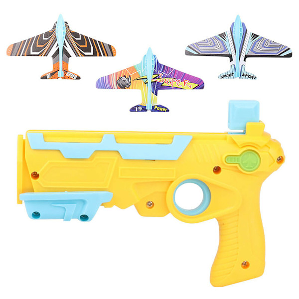 Flygplan Leksak Bubble Katapult Ejection Foam Plane Kid Utomhus flygplan Barnleksaker Yellow