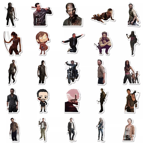 50X The Walking Dead TV Zombie Negan Rick Stickers Suvival Apocalypse Show Game