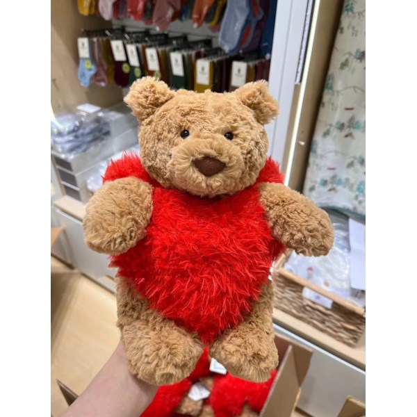 Jellycat Bartholomew Bear 26cm Ultra Mjuk Plysch Heartthrob Edition BNWT leksak