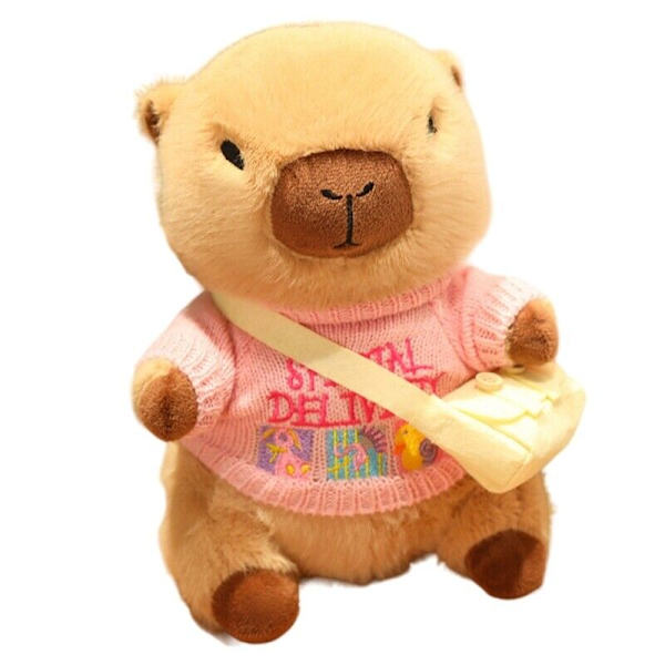 Mjuk plyschleksak Kastkudde Capybara Doll Fyllddjurleksak Barnfavorit 4