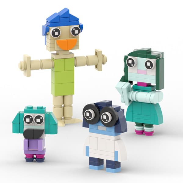 9 st MOC Insidan Ut Figurer Byggklossar DIY Monteringsleksaker Tegelstenar Barnpresent