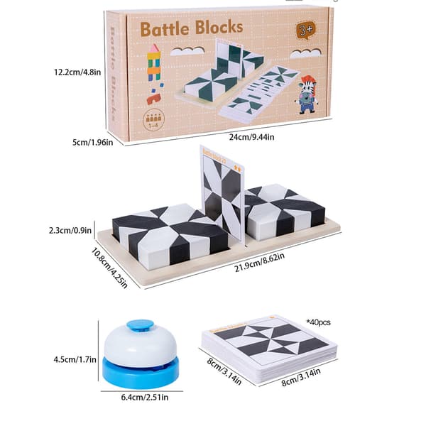 Byggklossar För 2 Spelare Battle Blocks Barn Byggspel Leksak &amp; Hjärngympa