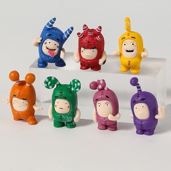 Anime Tecknad Oddbods Figur Figurin 7st/set Docka Söt Modell PVC Dockor Leksak 4CM
