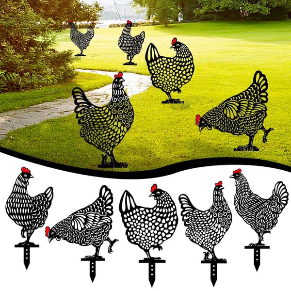 Trädgårdsprydnader Chicken Yard Art Trädgård Bakgård Gräsmatta Dekor Gåva Påsk Dekor C