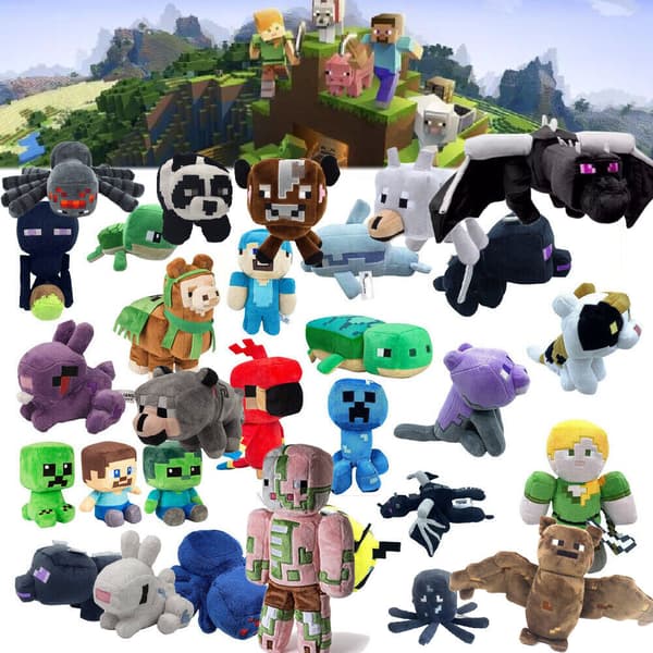 XMAS Minecraft Plysch Barn Present Barn Fyllda Djur Mjuka Gosedjur Leksaker 20cm Little zombie