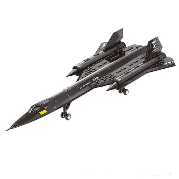 SR-71 Blackbird Spaningsflygplan Modell Byggklossar Set Leksaker