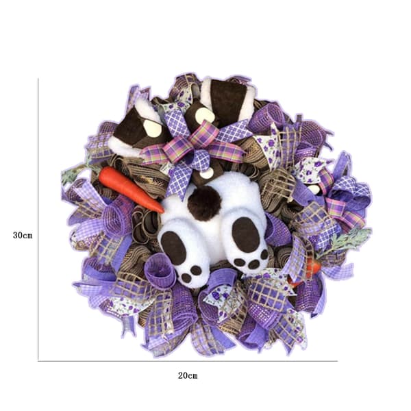 Påskharekrans prydnad Kaninrumpa & öronkransdörrhängande dekor Purple Wreath Rabbit