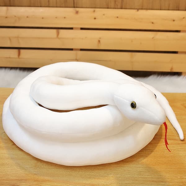100CM Orm Plyschleksak Mjuk Gosedjur Present Skämt för Barnleksak Halloween White