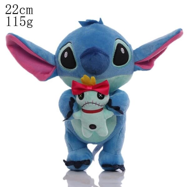 Stitch Docka Interstellär Baby Tygdocka Mickey Mouse Vinne Mjuk Present Plyschleksak 20cm holding strawberry blue