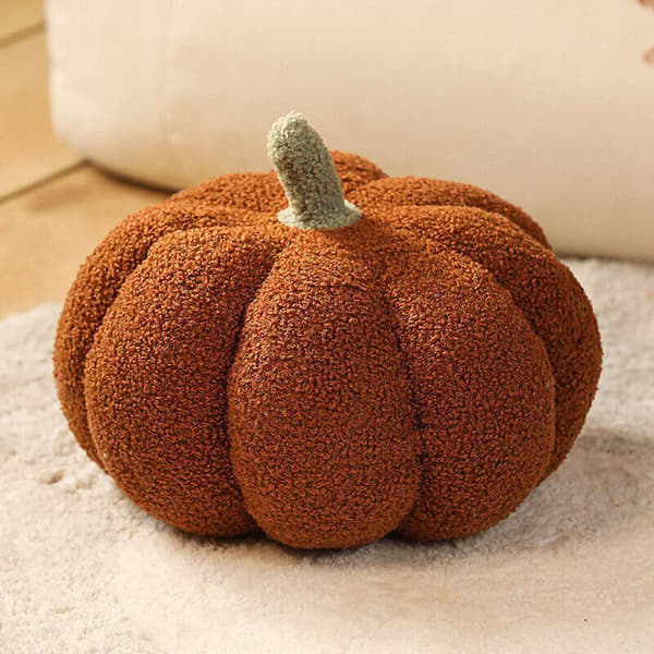 Mjuk Pumpakudde Pumpa Plyschleksak Soffkudde Halloween Dekoration Gåvor U brown 30cm