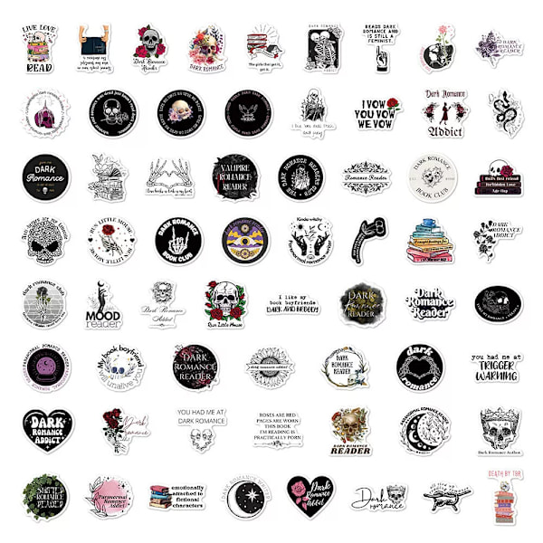 50st Dark Vampire Romance Booky Reader Quoutes Stickers Skateboard Laptop Kindle