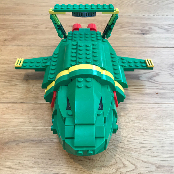 MOC Thunderbirds 2 Grön Flygplansbyggsats Fordon Samlarobjekt för Filmfans