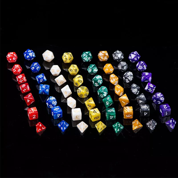 7 Sided Die Dragons Damp D Mtg Rpg Poly Dice Brädspel Set Gamediceset Emb