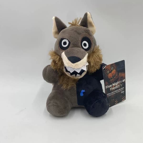Five Nights at Freddy's Skräckspel Plyschleksaker Docka Gåva 19cm Grå Varg FNAF mjuk
