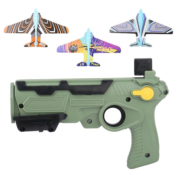 Flygplan Leksak Bubble Katapult Ejection Foam Plane Kid Utomhus flygplan Barnleksaker Army Green