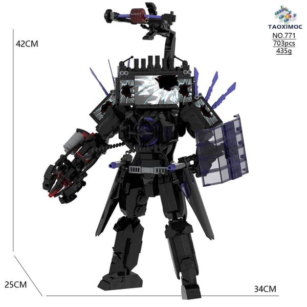 Mini Kameraman Modell Byggklossar Set för Skibidi Toalett MOC Klossar Leksaker MOC 770