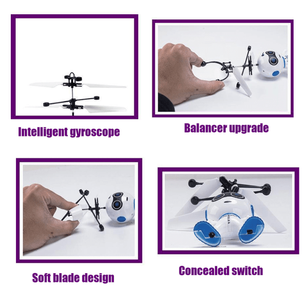 Flying Robot MiniDrone Barnleksaker för pojkar Ålder 3 4 5 6 7 8 9 10 år gamla barn
