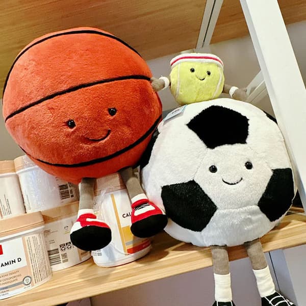 Jellycat Fotboll Gosedjur Amuseables Fluffy Samlarobjekt Sport 21CM mjuk