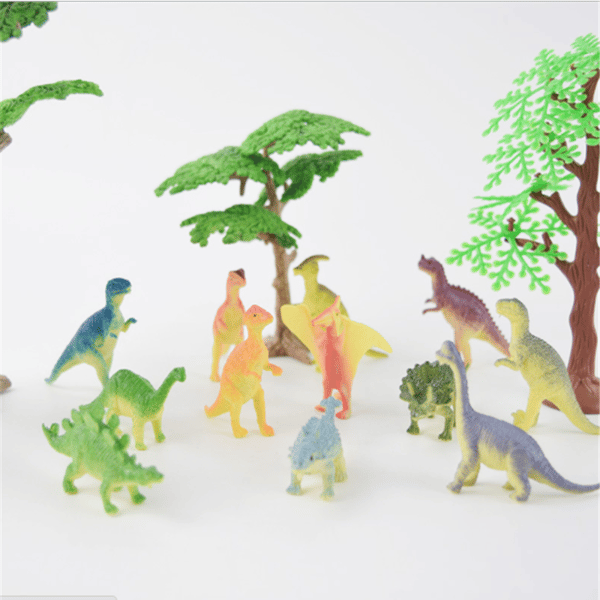 12x Barn små plastfigurer Vilda dinosauriedjur Dinosauriemodell Leksaker Present