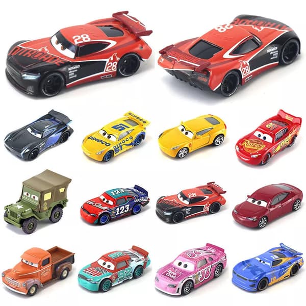 Samlarobjekt Disney Cars 95 Grå Mcqueen Alloy Kid's Racing Toy Model Commentator