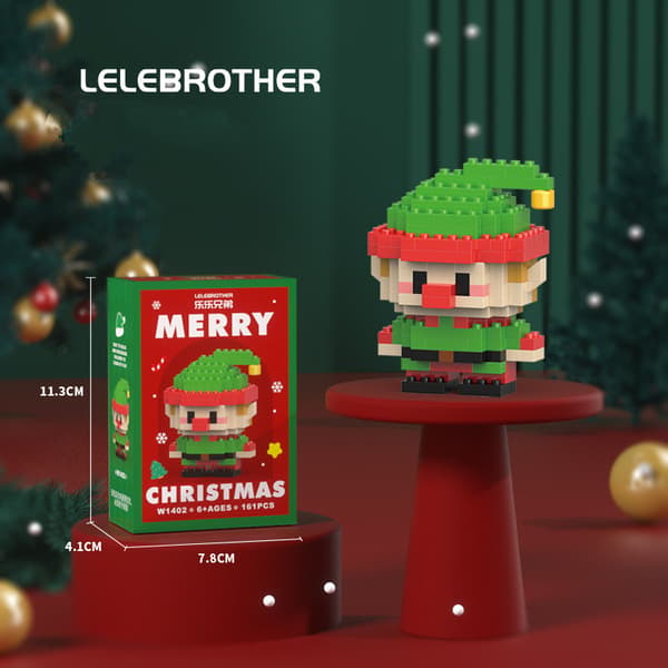 Jultomten Jul Ren Modell Byggklossar Tegelstenar Leksaksset Barnpresent Pok é mon 161PCS [Color Box Set]