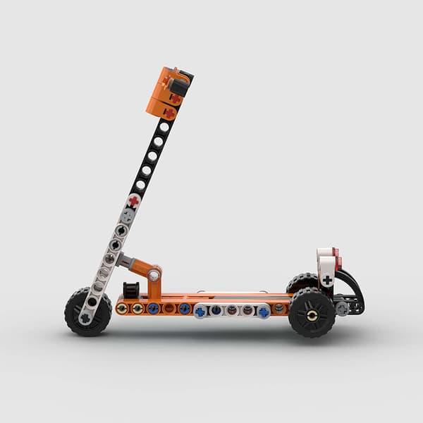 79 st MOC Mini Skala Scooters Byggklossar Barn Pedagogiska Modellfordon