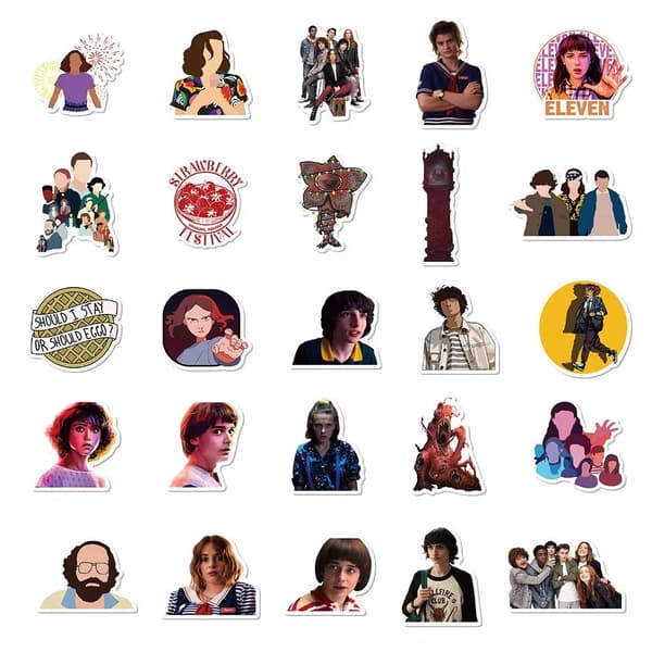 52st Stranger Things 4 Nya Series Stickers Skateboard Laptop Bil Bagage DIY